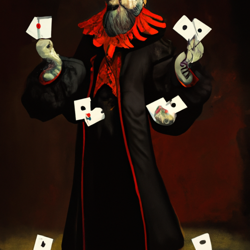 3. תמונה היסטורית של קוסם מפורסם מבצע טריק קלפים בתחילת המאה ה-20